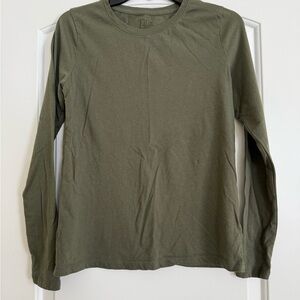 Time and Tru Women's Long Sleeve Shirt - Forest Green